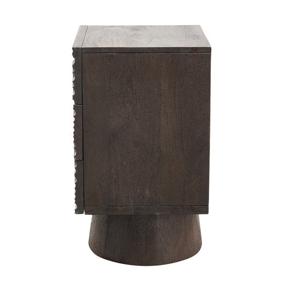 Sötétbarna mangófa éjjeliszekrény Crumble – WOOOD-image-3