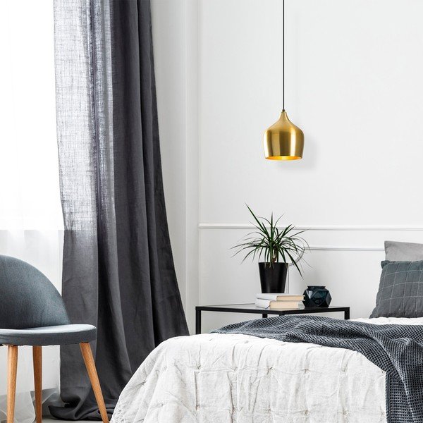 Aranyszínű függőlámpa fém búrával ø 22 cm Dodo – Opviq lights-image-1