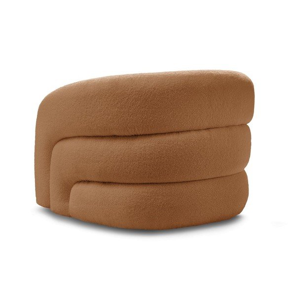 Narancssárga forgó buklé fotel Elina – Bobochic Paris-image-4