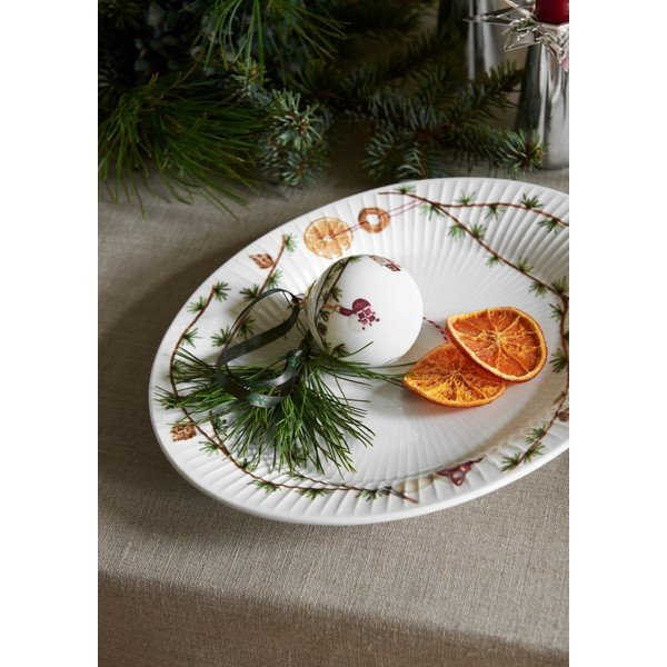 Porcelán tálca karácsonyi mintával 22,5x28,5 cm Hammershøi Christmas – Kähler Design-image-1