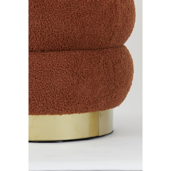 Narancssárga buklé puff Kimi – Light & Living-image-1