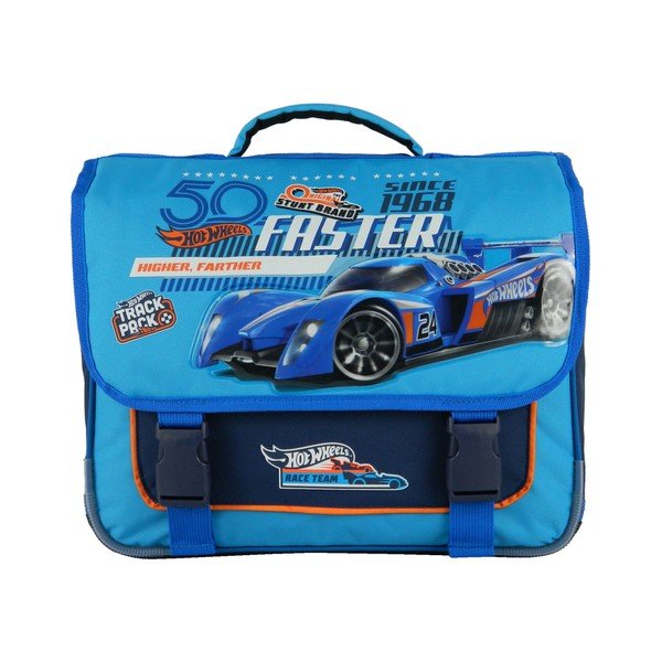 Hot Wheels kék iskolatáska iratrendezővel - Bagtrotter
