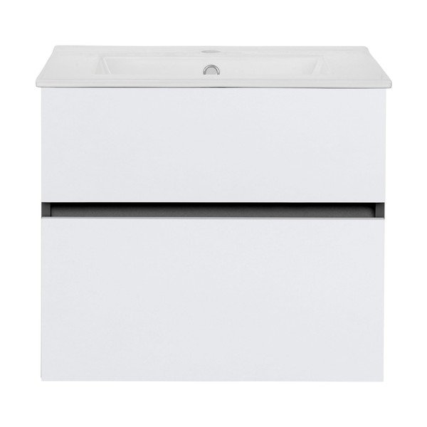 Fehér-antracitszürke fali szekrény mosdókagyló nélkül 60x52 cm Wisla – Støraa-image-2