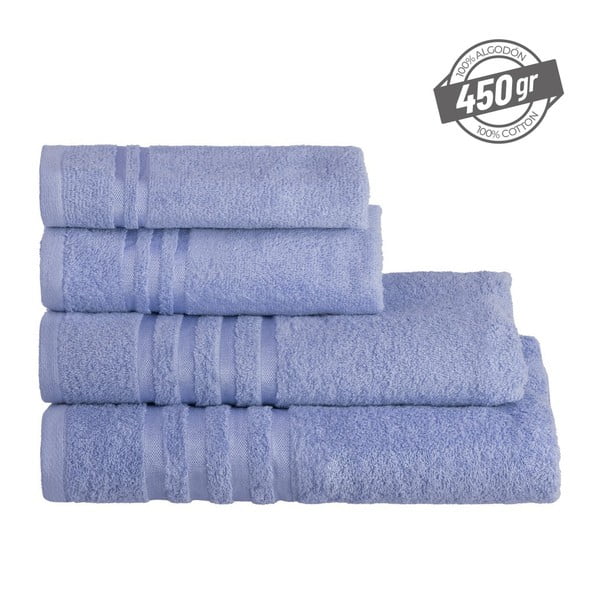 Kék frottír pamut fürdőlepedő 70x140 cm Simple – Casa Selección-image-4