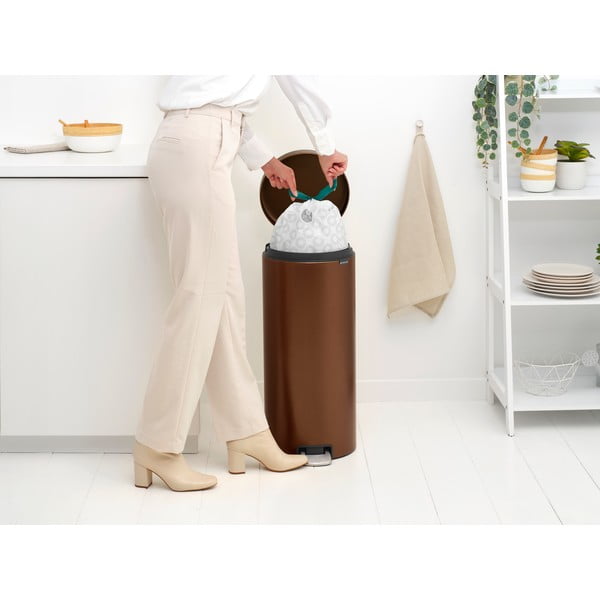 Bronzszínű acél pedálos szemetes 30 l NewIcon – Brabantia-image-4