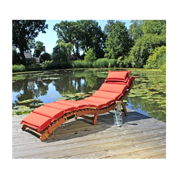 Nassau összecsukható nyugágy eukaliptuszfából, kétoldalas ülőpárnával - Garden Pleasure-image-3