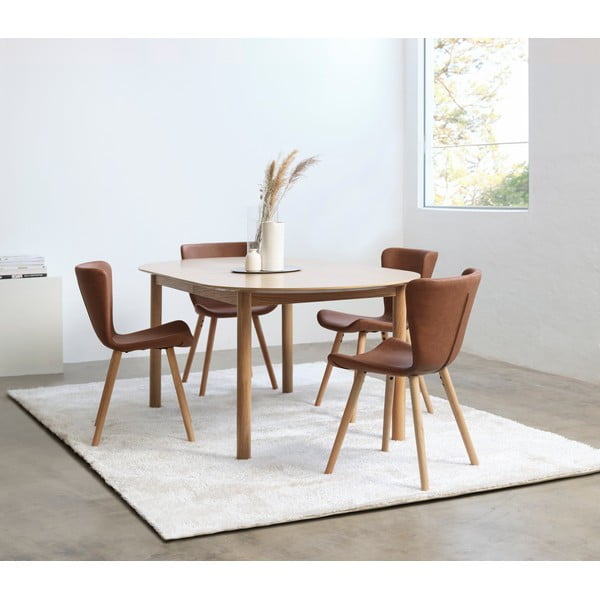 Barna fém étkezőszék szett 2 db-os Teslin – Unique Furniture-image-1