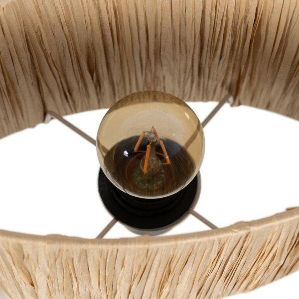 Bézs-natúr színű asztali lámpa rattan búrával (magasság 37,5 cm) – Ixia-image-4