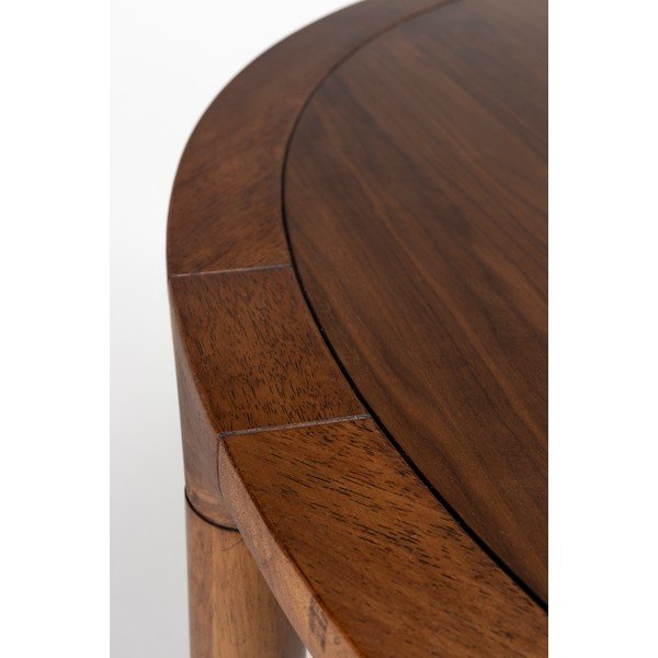 Kerek étkezőasztal diófa dekorral ø 128 cm Storm – Zuiver-image-1