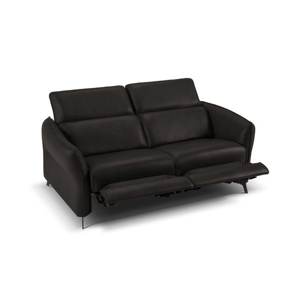 Fekete bőr kanapé 103 cm Hubble – Windsor & Co Sofas-image-4