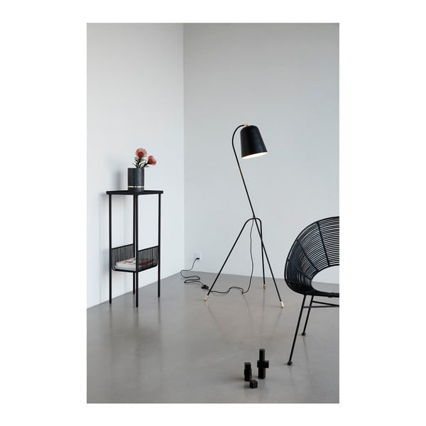 Aslog fekete rattan szék - Hübsch-image-1