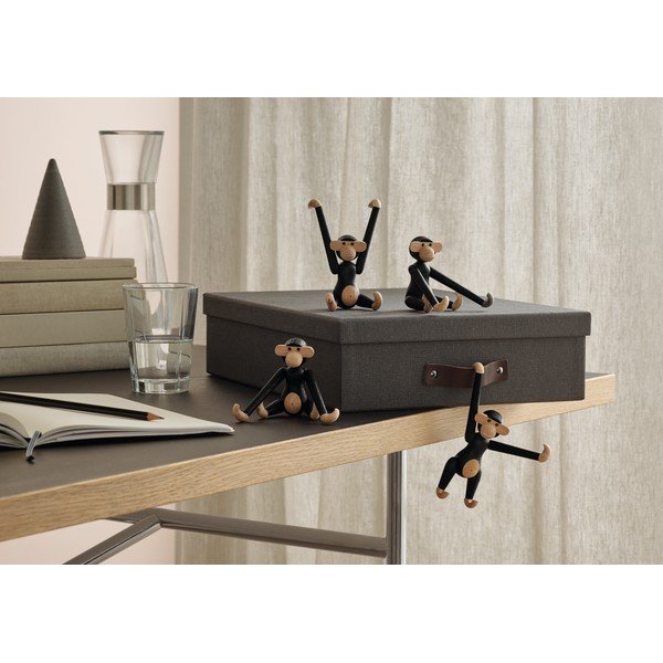 Bojesen Denmark Monkey Hanging dekorációs figura tömör tölgyfából - Kay-image-1