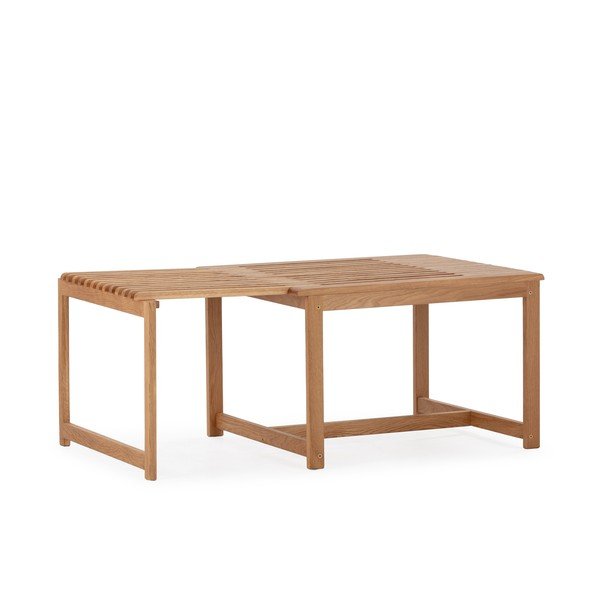 Natúr színű tölgyfa dohányzóasztal 60x70 cm Unai – MOME