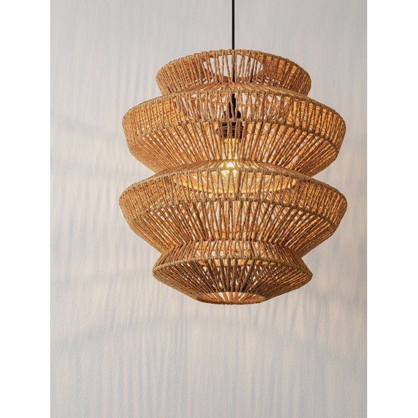 Natúr színű kötél függőlámpa ø 40 cm Nua – Nova Luce-image-1