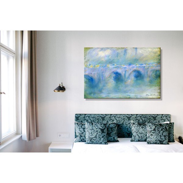 Le Pont de Waterloo kép másolat, 90 x 60 cm - Claude Monet-image-1