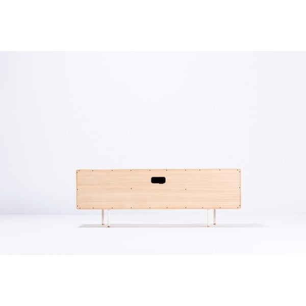 Fehér-natúr színű tölgyfa TV-állvány 180x64 cm Fina – Gazzda-image-4