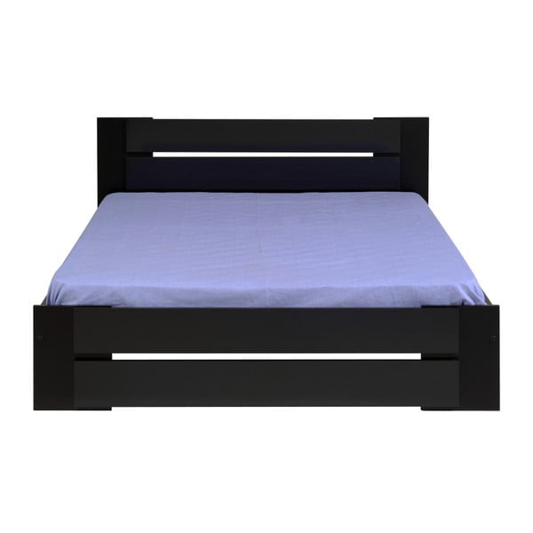 Arlette fekete dupla ágy, 160 x 200 cm - Parisot