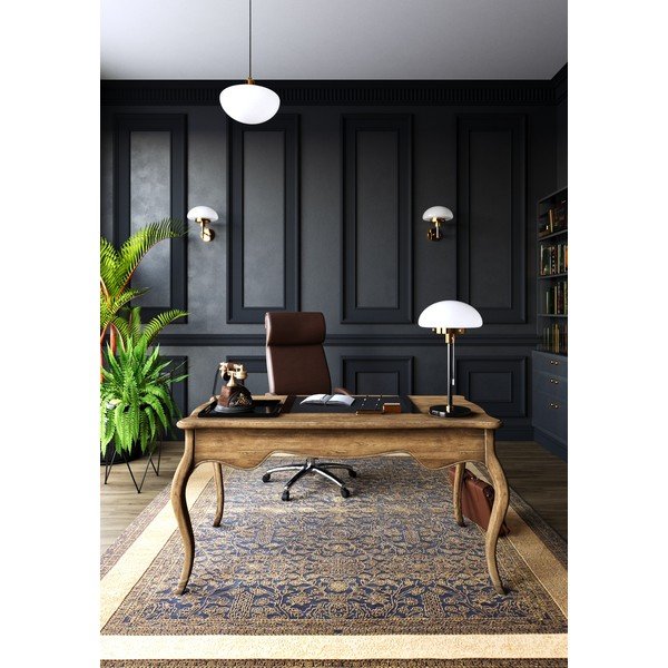 Fekete asztali lámpa üveg búrával (magasság 55 cm) Lamia – GTV-image-1