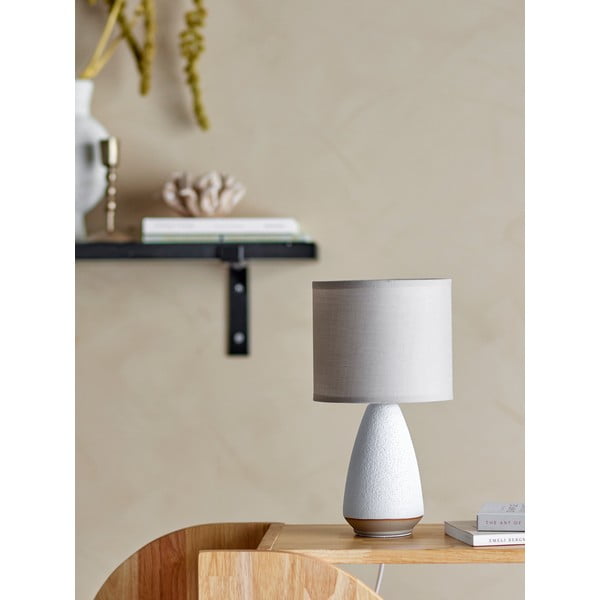 Fehér-bézs asztali lámpa textil búrával (magasság 27,5 cm) Paprica – Bloomingville-image-1