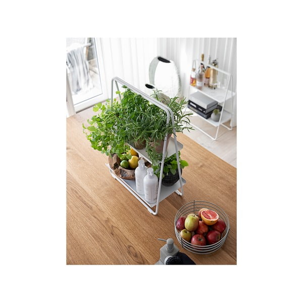 Világosszürke fém polcos állvány 23x58 cm A-Table – Zone-image-2