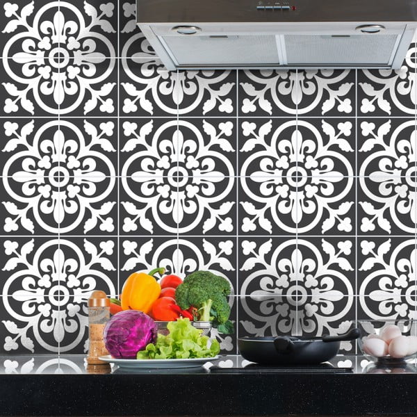 Wall Decals Classic Tiles Shade of Grey 60 db-os falmatrica szett, 15 x 15 cm - Ambiance