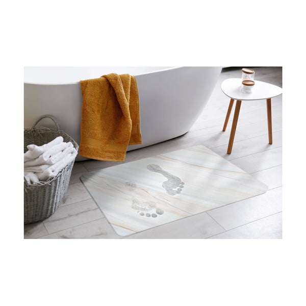 Fehér-bézs kovaföld fürdőszobai kilépő 35x45 cm Duna – douceur d'intérieur-image-1