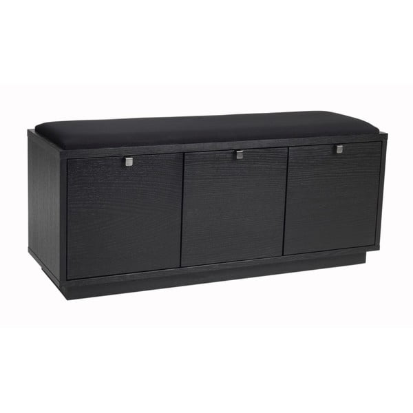 Confetti fekete ülőpad tárolóhellyel és fekete ülőrésszel, szélesség 106 cm - Folke