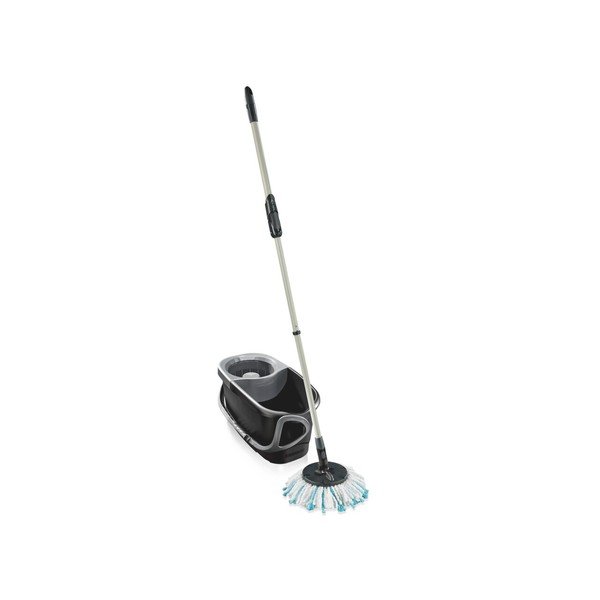 Forgó felmosó vödörrel Clean Twist Disc Mop Ergo Black – LEIFHEIT