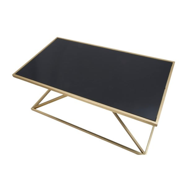 Piramid dohányzóasztal fekete üveg asztallappal, 110 x 60 cm - Mauro Ferretti-image-1