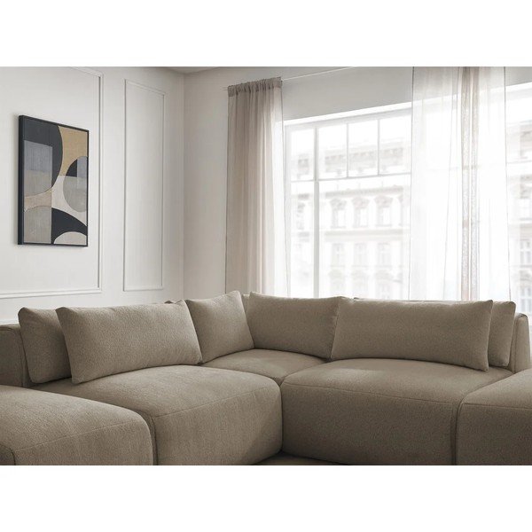 Szürkésbarna állítható moduláris sarokkanapé Jana – Bobochic Paris-image-3