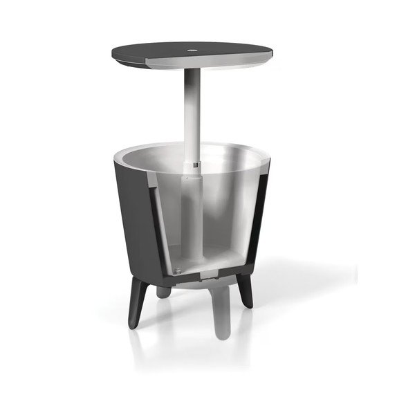 Műanyag kerek kerti asztal jégtartóval ø 49,5 cm Cool – Keter-image-3