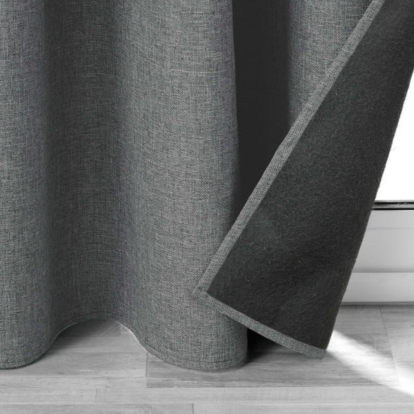 Antracitszürke hangszigetelő függöny 140x260 cm Jupiter – douceur d'intérieur-image-3