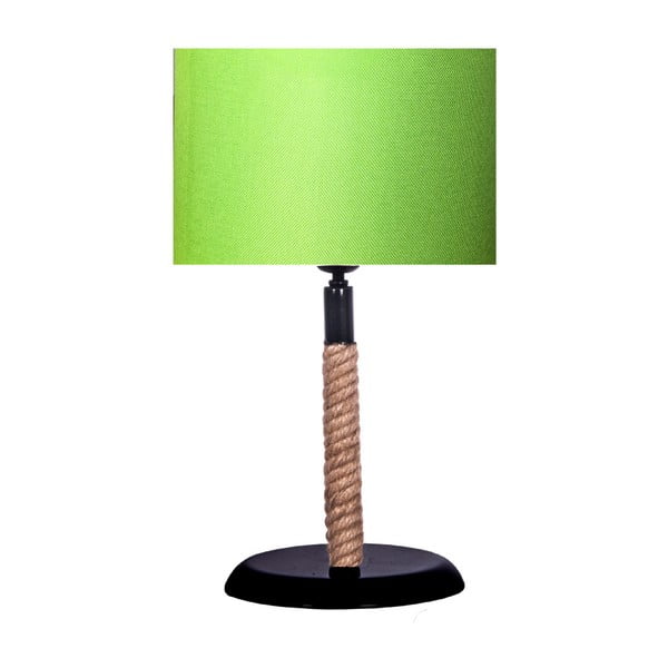 Rope asztali lámpa, zöld lámpabúrával - Kate Louise