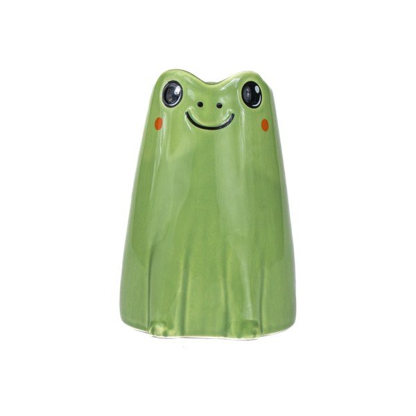 Zöld kerámia váza (magasság 10 cm) Frog Mini – Sass & Belle