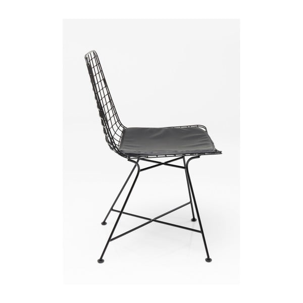 Grid fekete acél étkezőszék - Kare Design-image-1