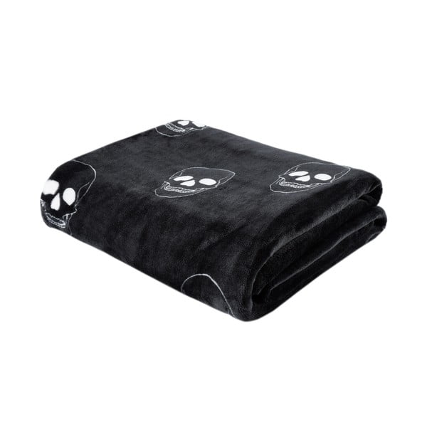 Sötétszürke mikroplüss gyerek takaró 130x170 cm Skulls – Catherine Lansfield