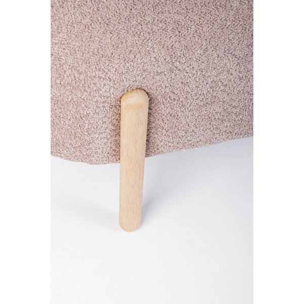 Rózsaszín buklé párnázott pad Dayla – Bizzotto-image-1