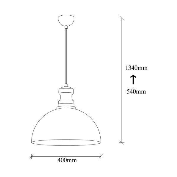 Aranyszínű függőlámpa fém búrával ø 40 cm Vamp – Opviq lights-image-4