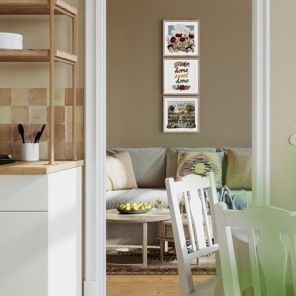 Kép szett 3 db-os 30x30 cm Sweet Home – Styler-image-2