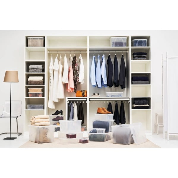 Műanyag tárolódoboz fedéllel 12 l Lona - Rotho-image-2