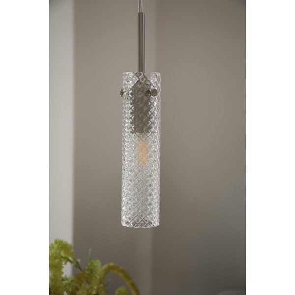 Matt ezüstszínű üveg függőlámpa ø5x27,5 cm Vibia – Markslöjd-image-1