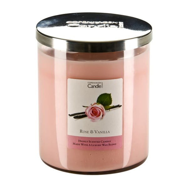 Aromagyertya rózsa és vanília illattal, égési idő 70 óra - Copenhagen Candles