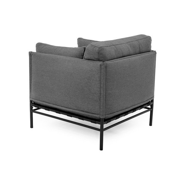 Sötétszürke párnázott kerti fotel Dandy – Sit Sit-image-4