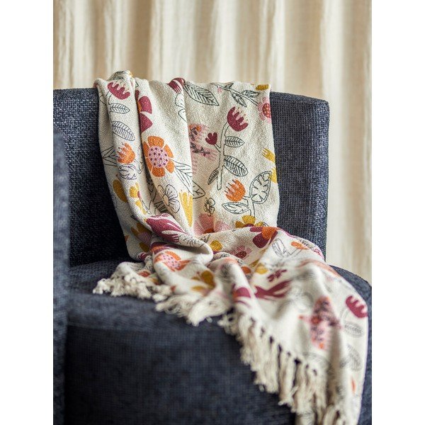 Pamutkeverék takaró 130x160 cm Vivielle – Bloomingville-image-1