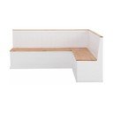 Silas fehér sarokpad tömör borovi fenyőből - Støraa