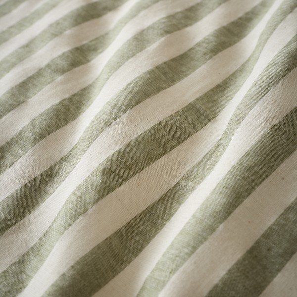 Zöld kétszemélyes háromrészes ágyneműhuzat 200x200 cm Cotton Rich Woven Stripe – Pineapple Elephant-image-4