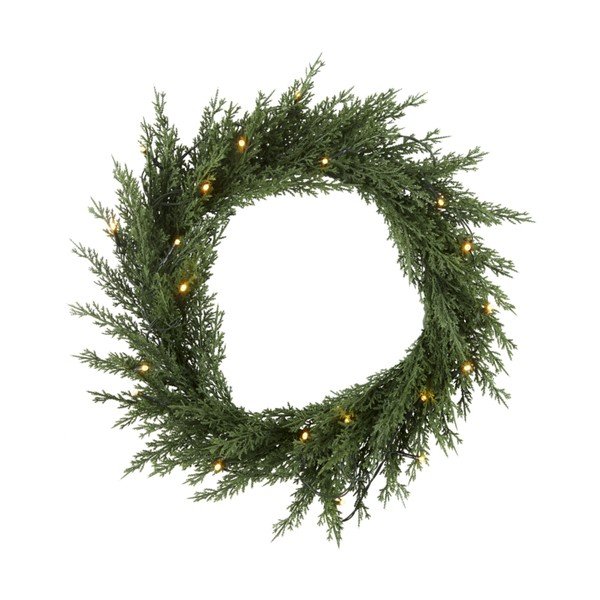 Thuja karácsonyi koszorú LED izzókkal, ø 40 cm - Star Trading-image-1