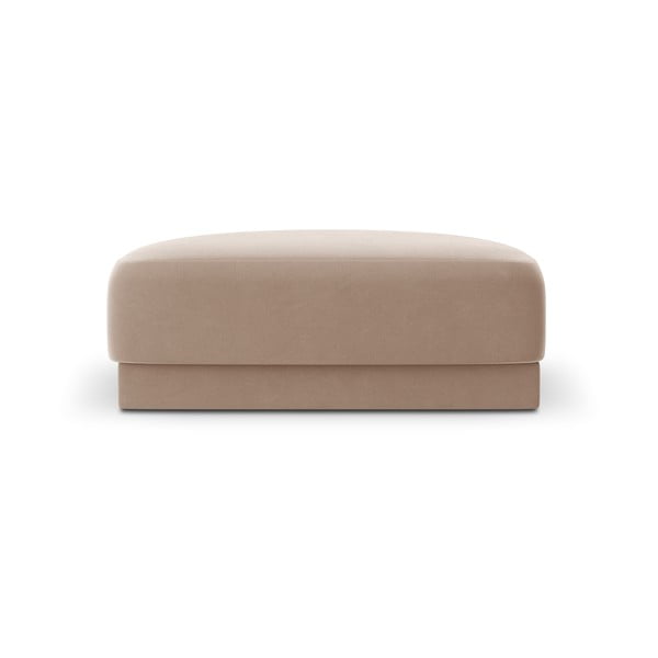 Bézs bársony puff Miley  – Micadoni Home-image-3