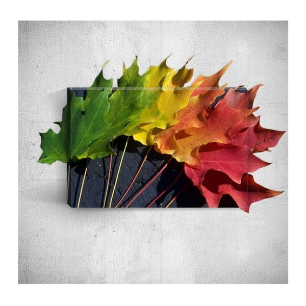 Colourful Autumn Leafes 3D fali kép, 40 x 60 cm - Mosticx