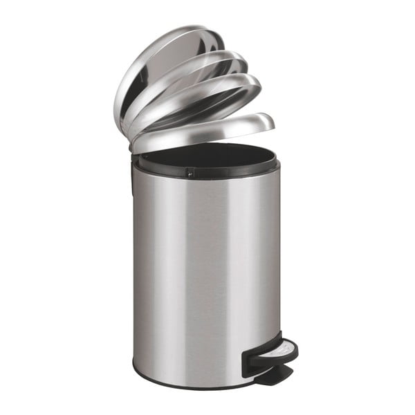 Leman ezüstszínű pedálos szemetes, 12 l - Wenko-image-1